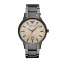 Emporio Armani Renato Quartz Grey Dial Grey Steel Strap Watch For Men - AR11120